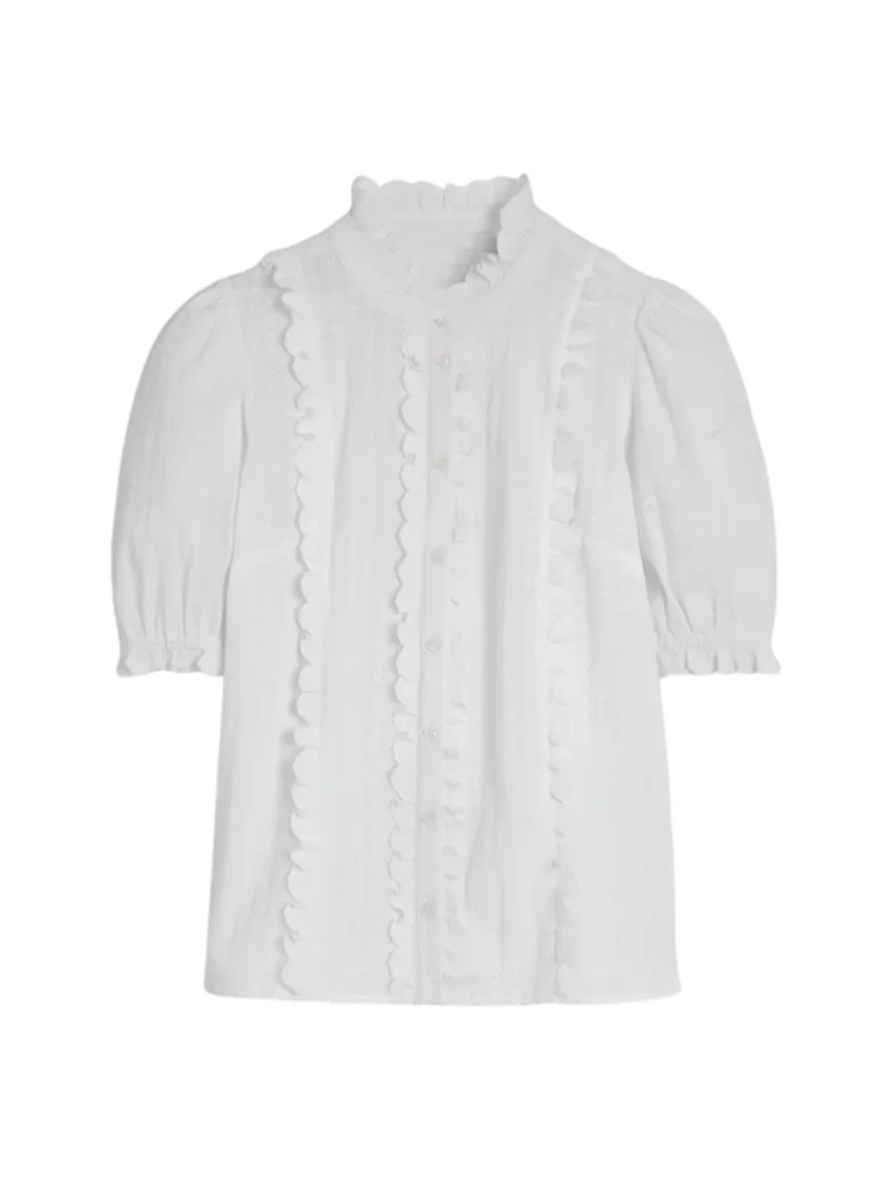NWT Boden Feminine Cotton Blouse White US Size 16-18